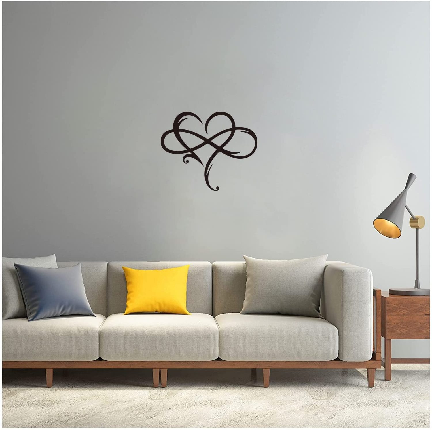 Heart Wall Decor Unique Infinity Heart Metal Art Wall Decor 11.4x13.7 inch Love Sign Steel Wall Plaques Bedroom