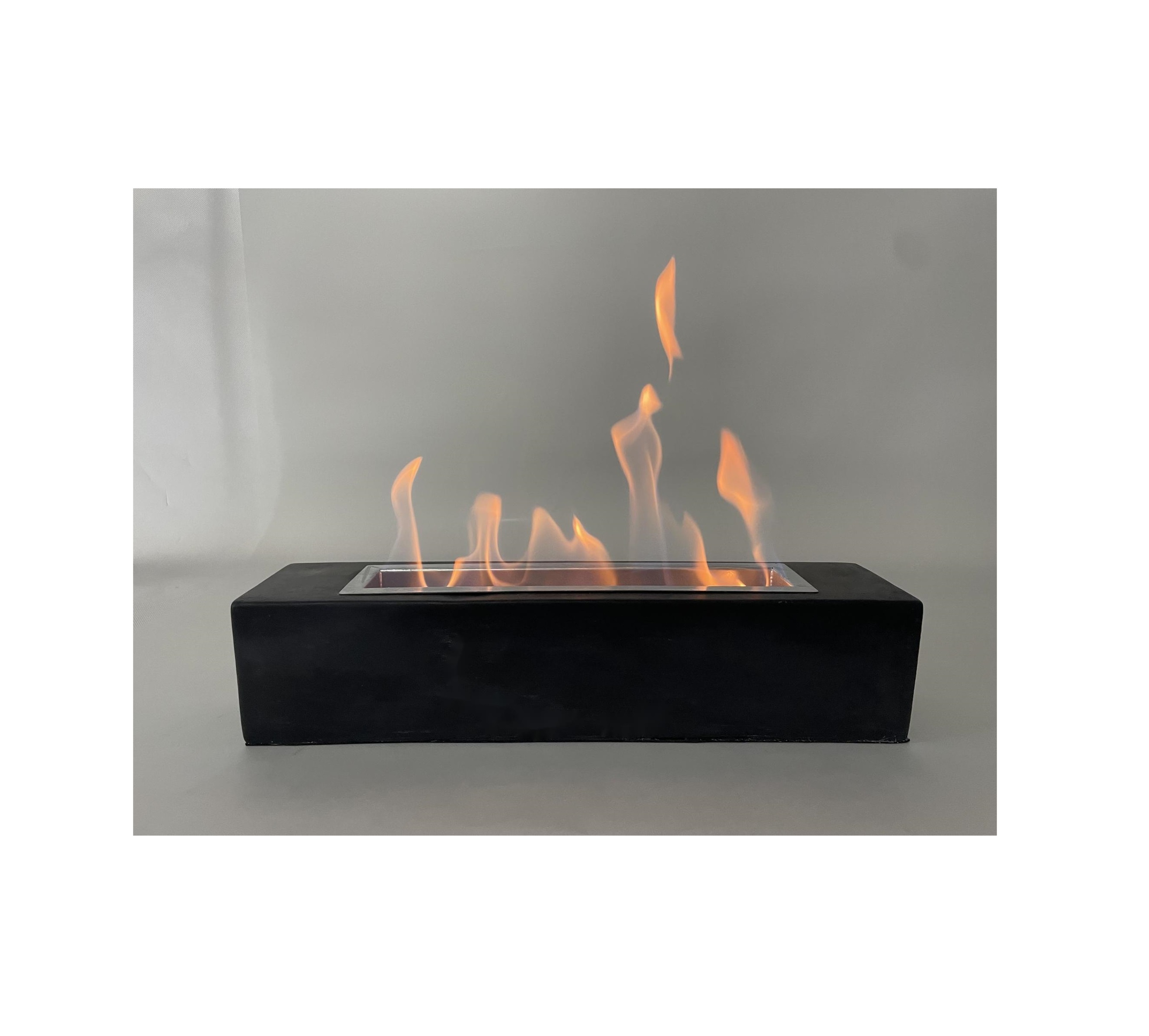 Large Rectangle Tabletop Fire Pit - Portable Bio ethanol Fireplace for Indoor and Garden