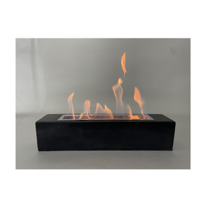 Large Rectangle Tabletop Fire Pit - Portable Bio ethanol Fireplace for Indoor and Garden