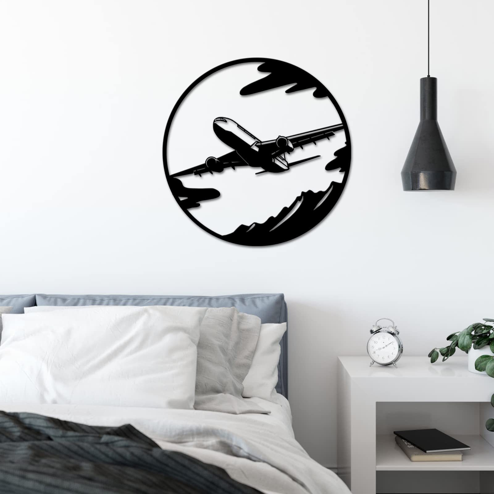 Plane Metal Wall Art Airplane Metal Wall Sculptures Modern Office Home Living Room Decor