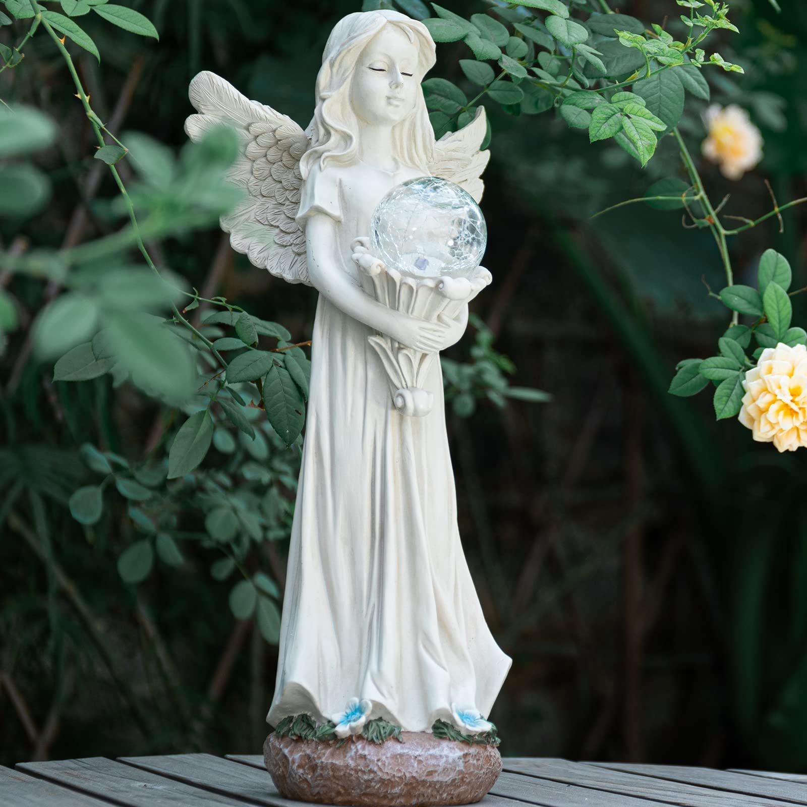 Guardian Angel Statue for Garden Statue, Gardening Gifts for Mom Grandma Lawn Ornaments Figurines for Outdoor Decor