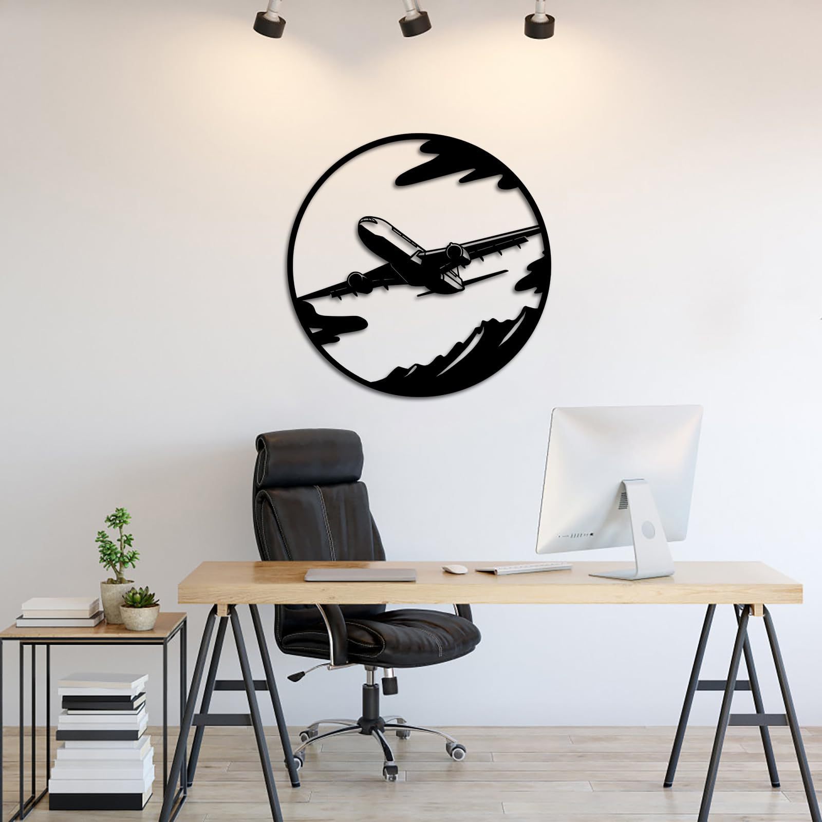 Plane Metal Wall Art Airplane Metal Wall Sculptures Modern Office Home Living Room Decor