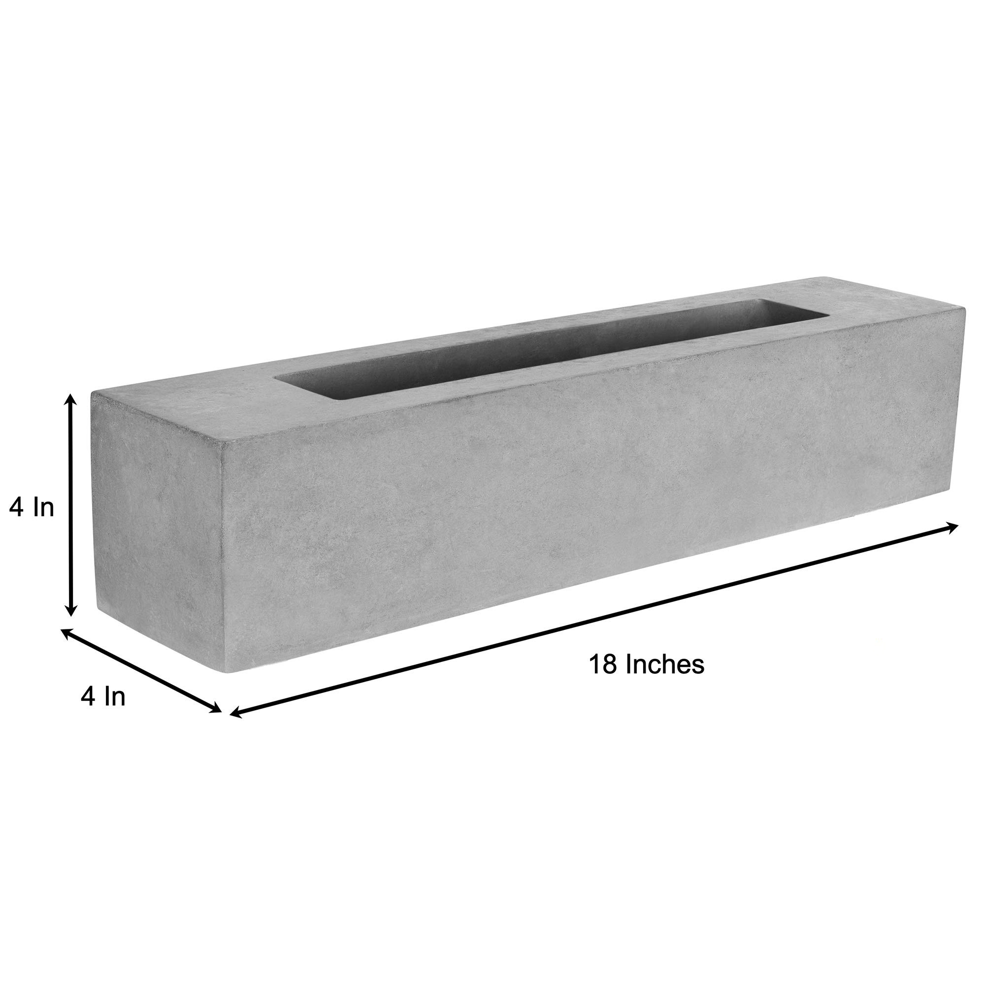 Rectangular Tabletop Fire Pit Mini Fireplace Indoor Outdoor Fire Pit Portable Fire Concrete Bowl Pot Fireplace