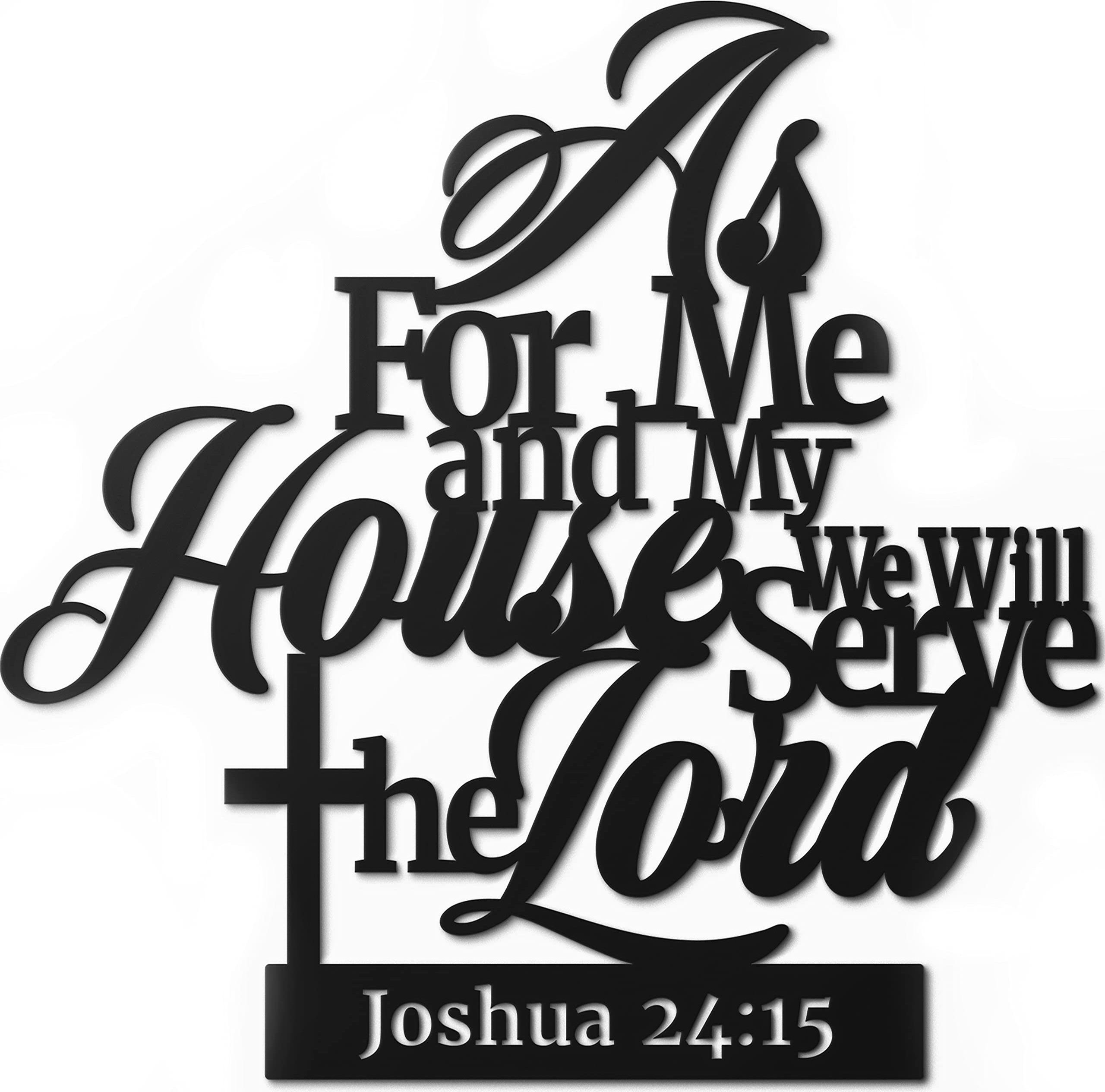 Metal Bible Verses Wall Decor As For Me And My House Christian Wall Decor