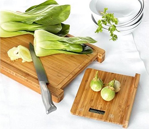 Cutting Board Digital Scale Bamboo chopping blocks With Removable Kitchen Scale