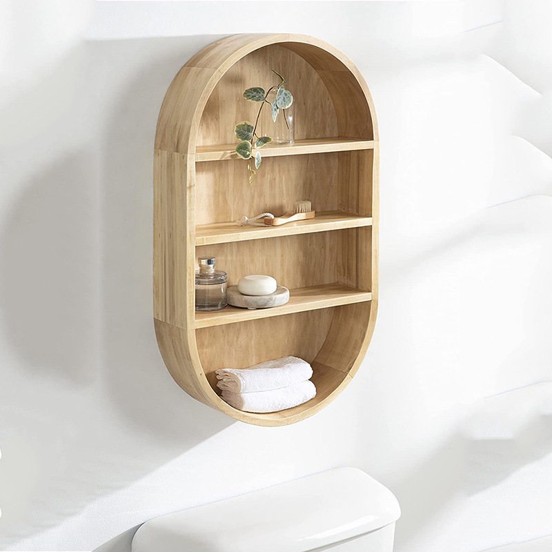 Medieval Capsule Wall Shelf Geometric Decorative Shelves for Wall Bedroom Office Holder Bathroom Storage