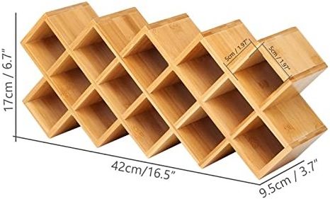 Bamboo Spice Rack Organizer 4 Tier kitchen storage Countertop Organiser shelf spice jar standing  holder