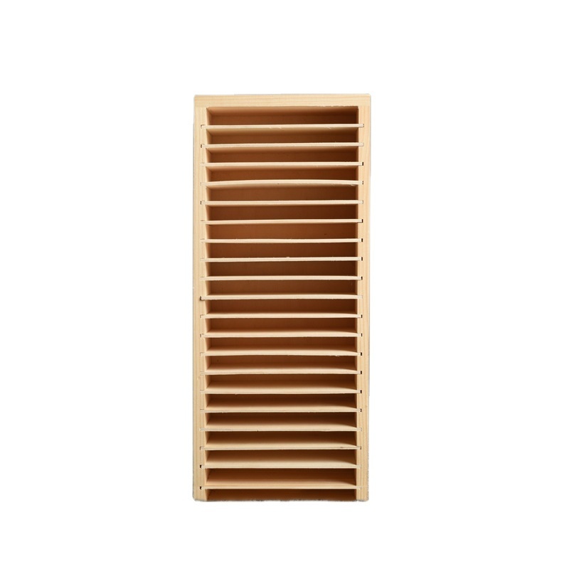 Bamboo Headband Storage Organizer Multi-Function wood  Large Capacity Make up Shelf Headband Organizer