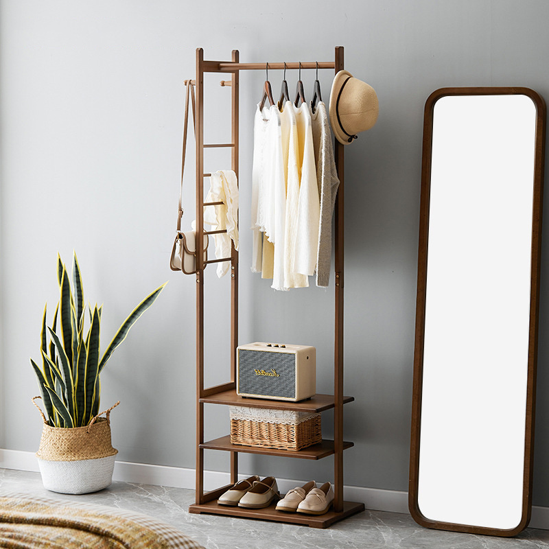 2,3-Tier Coat and Shoe Rack Entryway Coat Rack Hallway Bedroom Storage Organizer Stand for Hat Clothes Rack