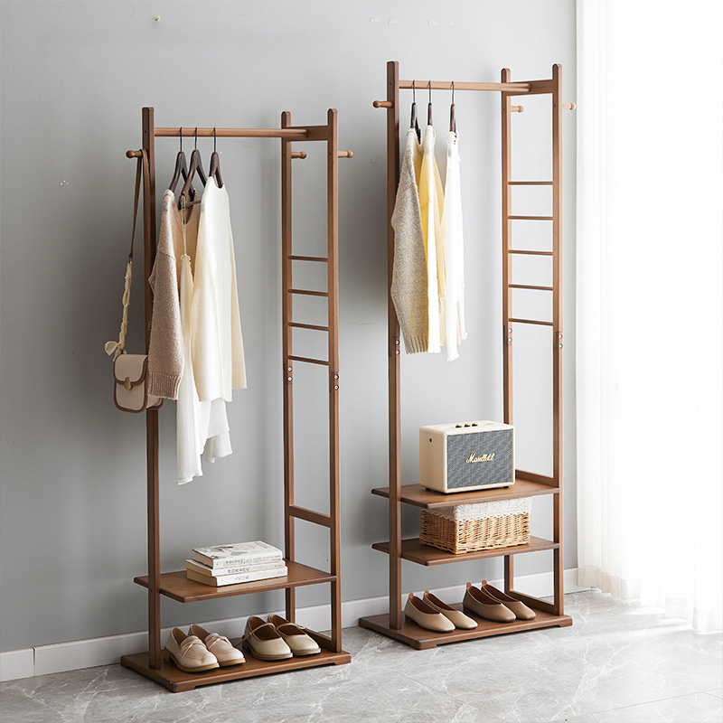 2,3-Tier Coat and Shoe Rack Entryway Coat Rack Hallway Bedroom Storage Organizer Stand for Hat Clothes Rack