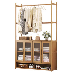 Coat rack Vertical home bedroom multi-functional storage rack bedside hanger coat closet closet closet living room drying rack