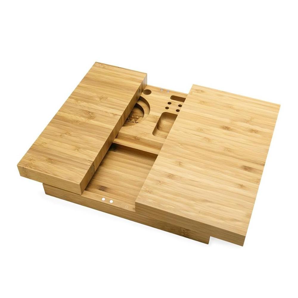 new design Triple Flip Magnetic Bamboo Rolling Tray