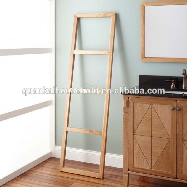 Phyllostachys pubescens Elongated and thickened trapezoidal towel rack against wall bedroom drying rack