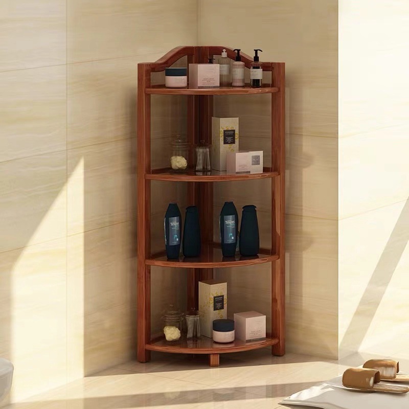 Bamboo Bathroom Corner Stand Shelf used For bathroom, living room, ,bedroom, kitchen