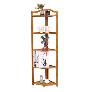 Bamboo Bathroom Corner Stand Shelf used For bathroom, living room, ,bedroom, kitchen