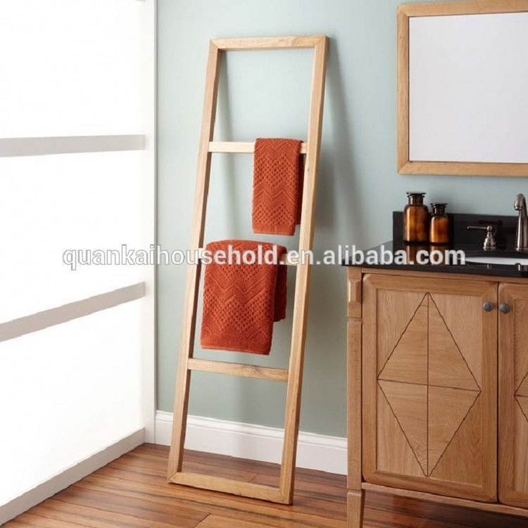 Phyllostachys pubescens Elongated and thickened trapezoidal towel rack against wall bedroom drying rack