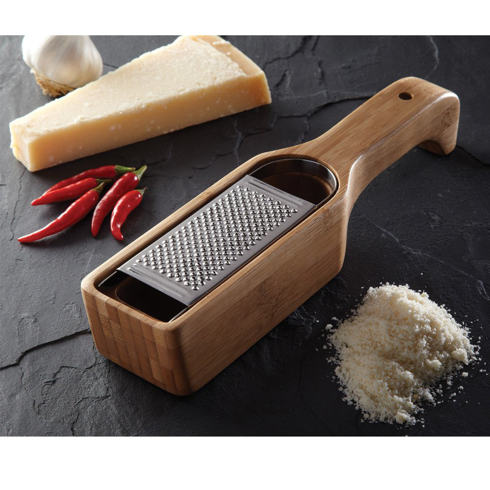 Bamboo Wood Cheese Grater with Handle cheese grater with container