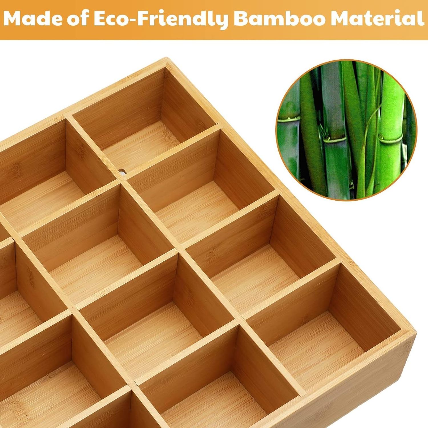 Bamboo Drawer Organizer Closet Divider Storage Wall Mounted Bow Tie Box 16 Compartments Storage Box Collectibles Display Rack