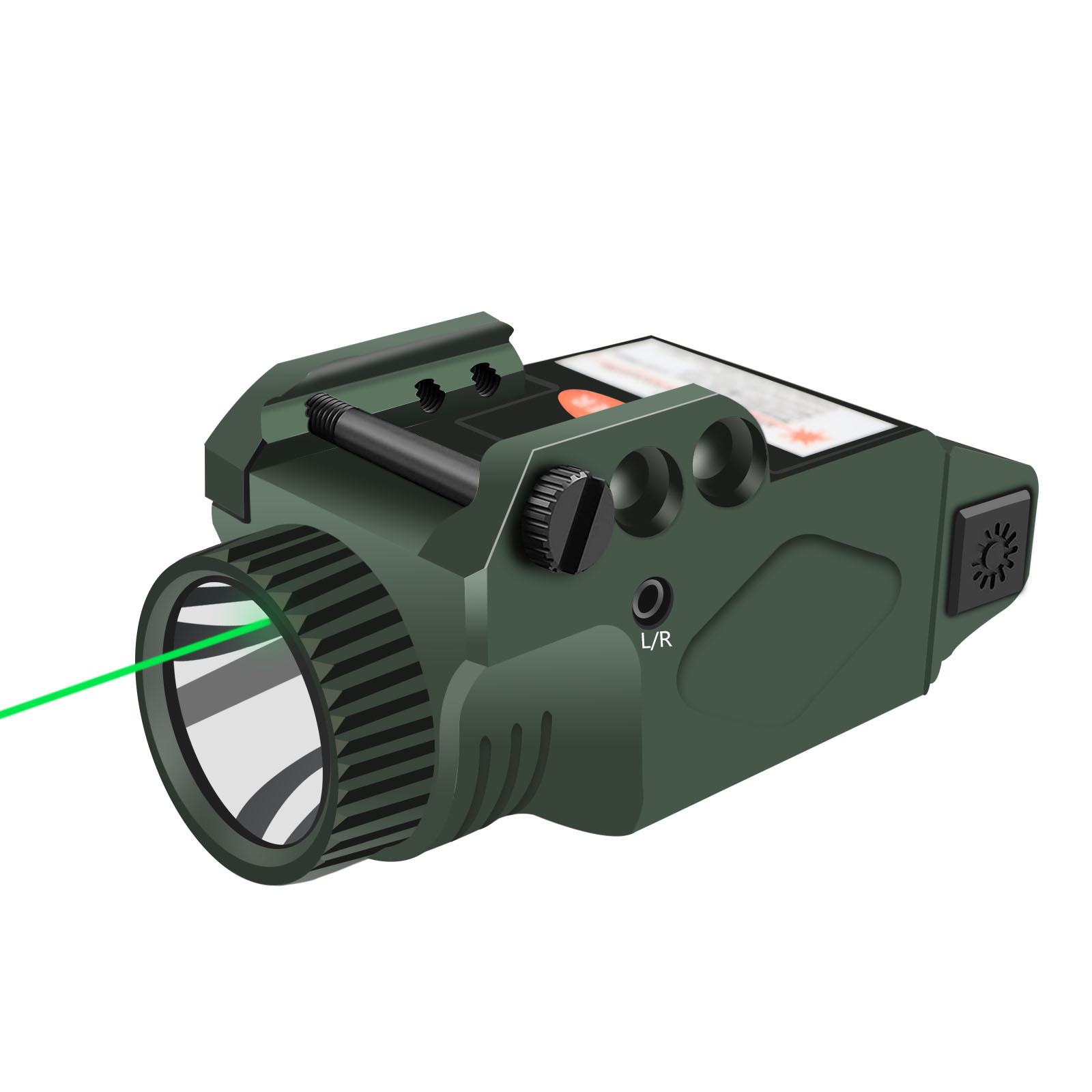 Compact hunting LED flashlight or strobe USB rechargeable hunting Blue laser sight 600 lumen led light