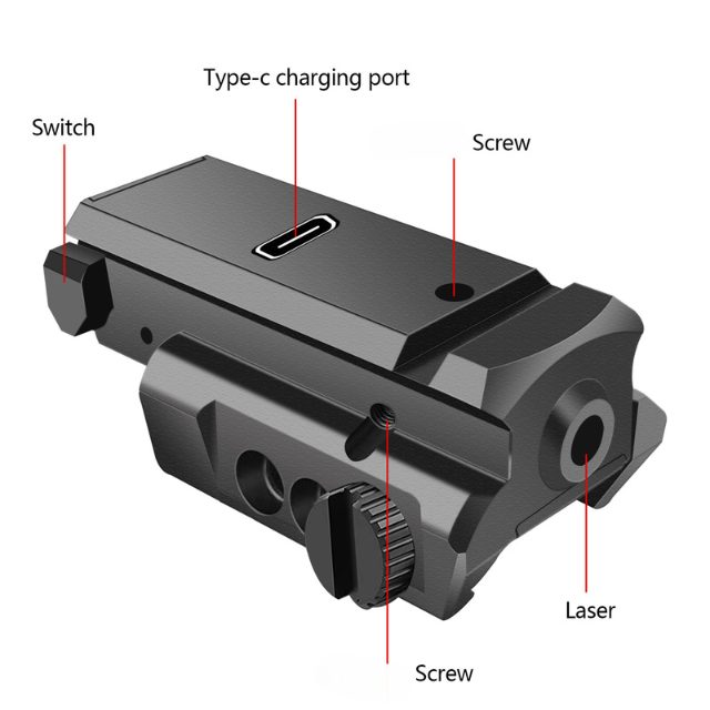 Hot sale USB Charging Hunting Laser JG10 Red Dot Laser Sight for 20mm mount