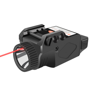 Compact hunting LED flashlight or strobe USB rechargeable hunting Blue laser sight 600 lumen led light