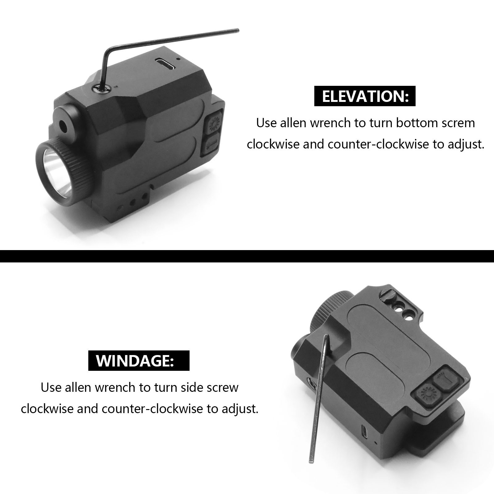 Red Laser Sight Flashlight Combo Red Dot Laser Sight