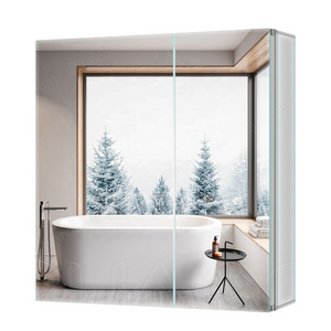 Modern Design Bath Vanity Smart LED Lights Hanging Wall Mount Bathroom Mirror Cabinets