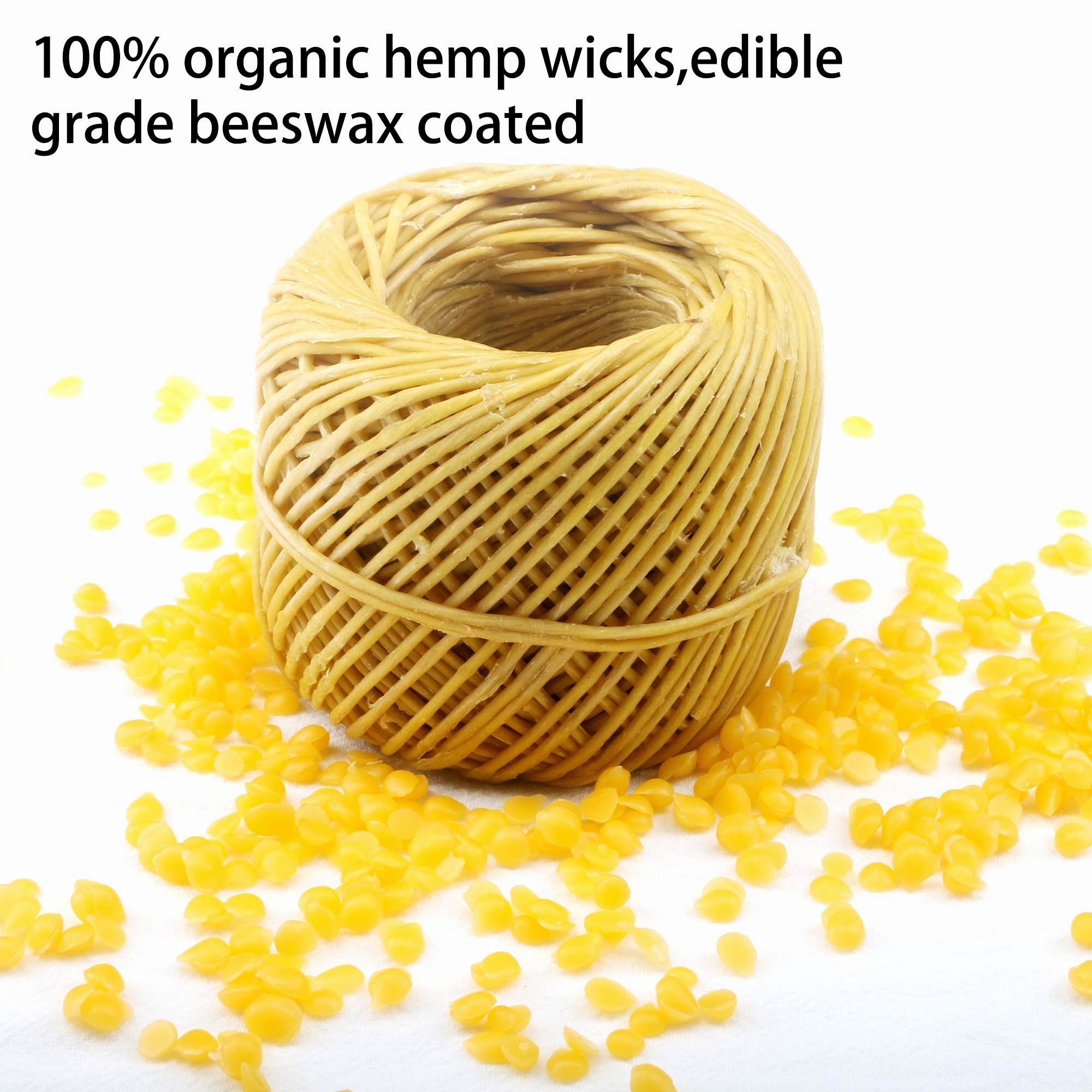 Custom Candle Wick 100% Hemp Beeswax Wick Eco-friendly Organic Hemp Wick Spool For Candle