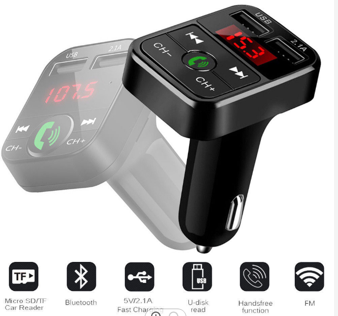 2021 Cheapest and  BT wireless earphone hands-free call car USB charge car MP3 Player FM transmitter