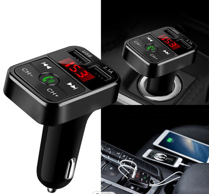 2021 Cheapest and  BT wireless earphone hands-free call car USB charge car MP3 Player FM transmitter