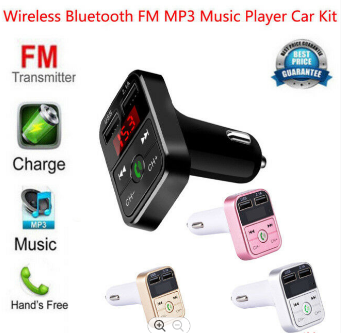 2021 Cheapest and  BT wireless earphone hands-free call car USB charge car MP3 Player FM transmitter