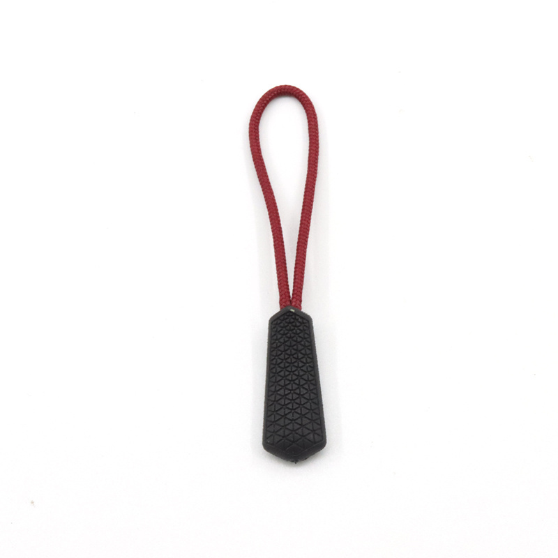 Factory custom clothing PVC zipper puller luggage rubber zipper puller zipper pull slider