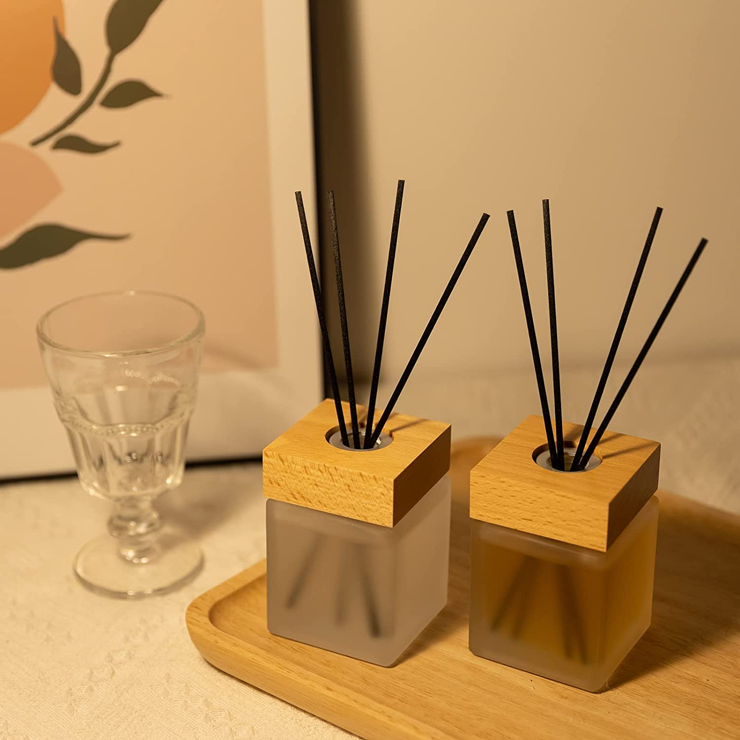 Essential oil reed diffuser reed diffuser bottle and packaging box reed diffuser perfume set with packaging boxes