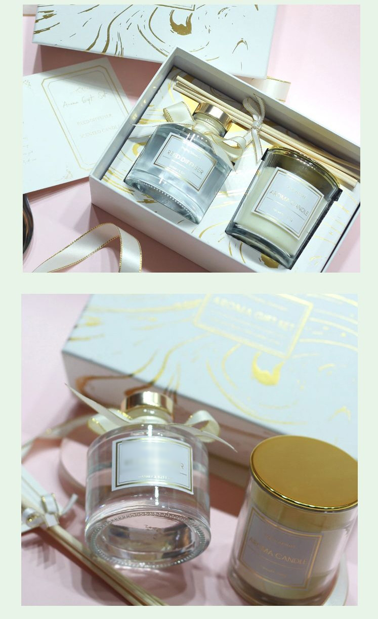 bougie bougies OEM candle and diffuser set candle and diffuser set luxury candles set with luxury box