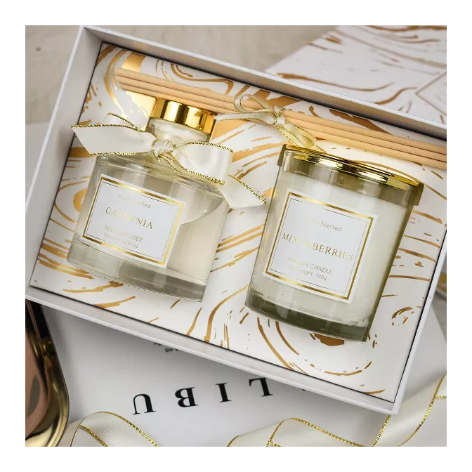 bougie bougies OEM candle and diffuser set candle and diffuser set luxury candles set with luxury box