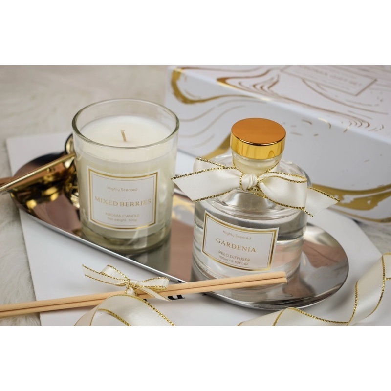 bougie bougies OEM candle and diffuser set candle and diffuser set luxury candles set with luxury box