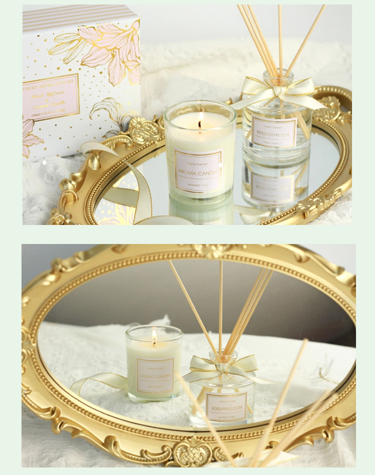 bougie bougies OEM candle and diffuser set candle and diffuser set luxury candles set with luxury box