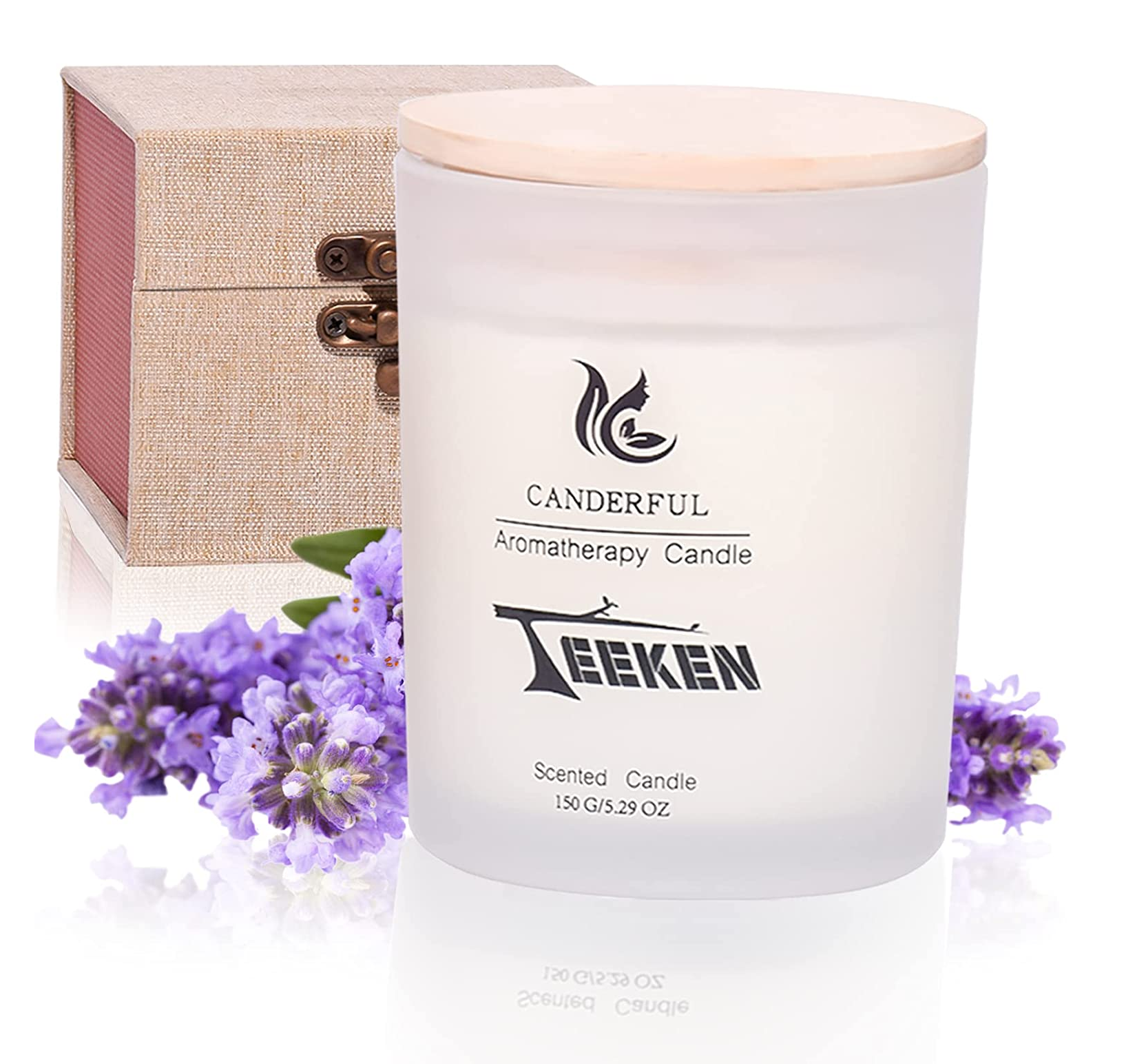 Duftkerze Lavender Frosted Jar Scented Candles gift set luxury custom fragrance aromatherapy therapy aroma candles