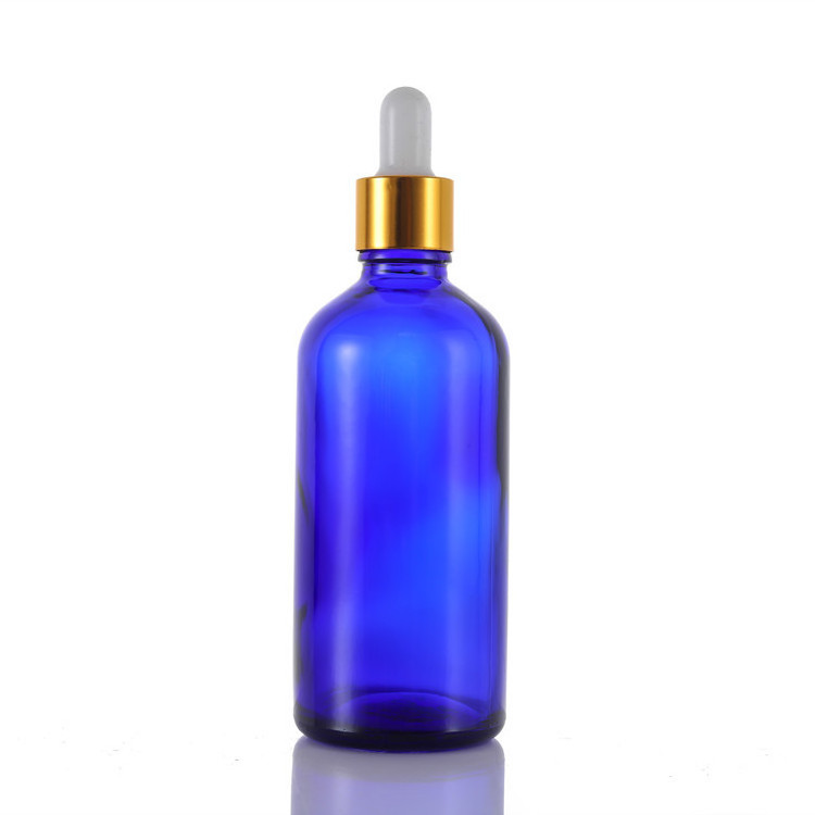 Custom Colorful Dark Blue Empty Glass Perfume Dropper Bottle For 5ml 10ml 15ml Essential Oil