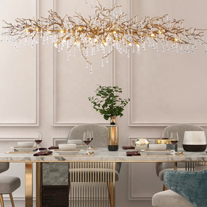 Manufacturers direct sales of modern light luxury crystal drop chandelier villa hotel decorative lighting