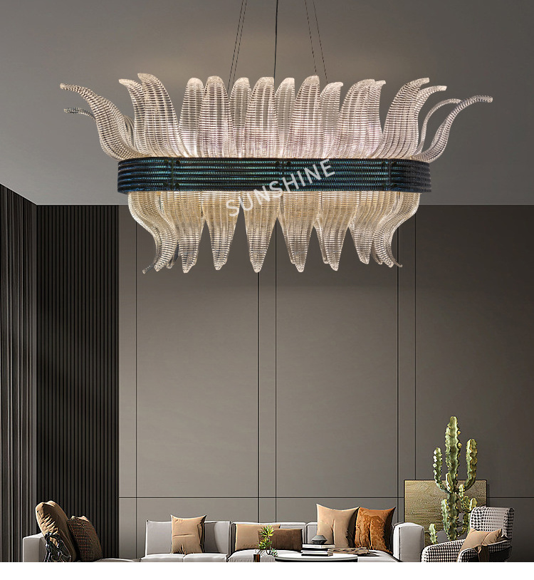 Luxury Crystal Led Ceiling Chandelier Live Room Creative Pendant Lamp Rectangle Hanging Lights Fixture