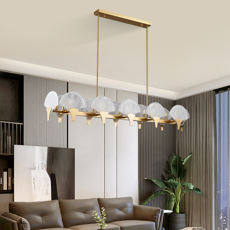 Modern Luxury Glass Lampshade Hanging Chandelier Living Room Nordic Art Deco Ceiling Pendant Lights