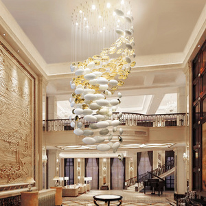 Hotel Lobby Modern Led Crystal Chandelier Ceiling Light Luxury Raindrop Flush Mount Pendant Lamp Light Fixtures