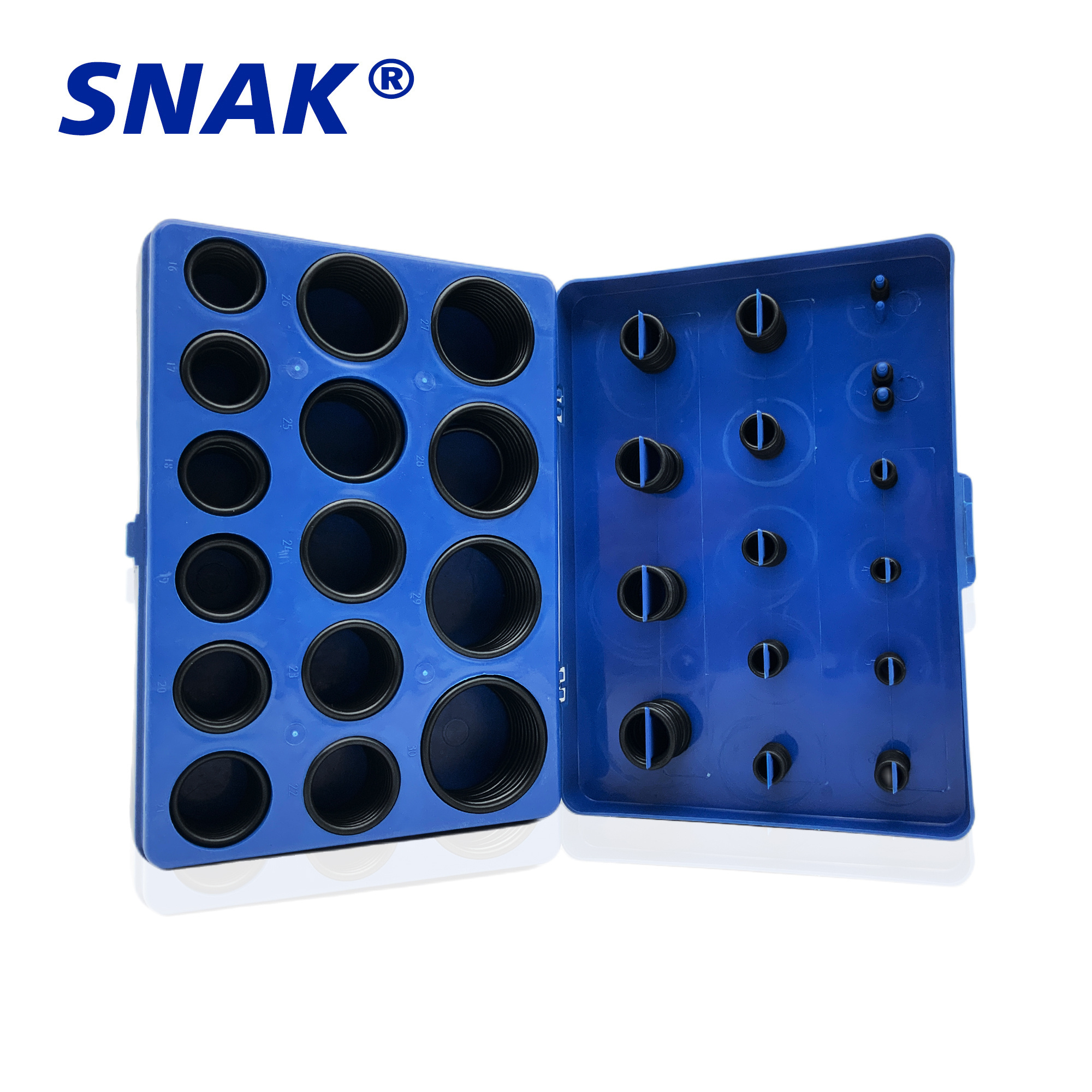 SNAK Factory Supply Good Quality FKM FFKM CR ACM Rubber Oring Box NBR VMQ HNBR EPDM Silicone sealing O Ring Kit