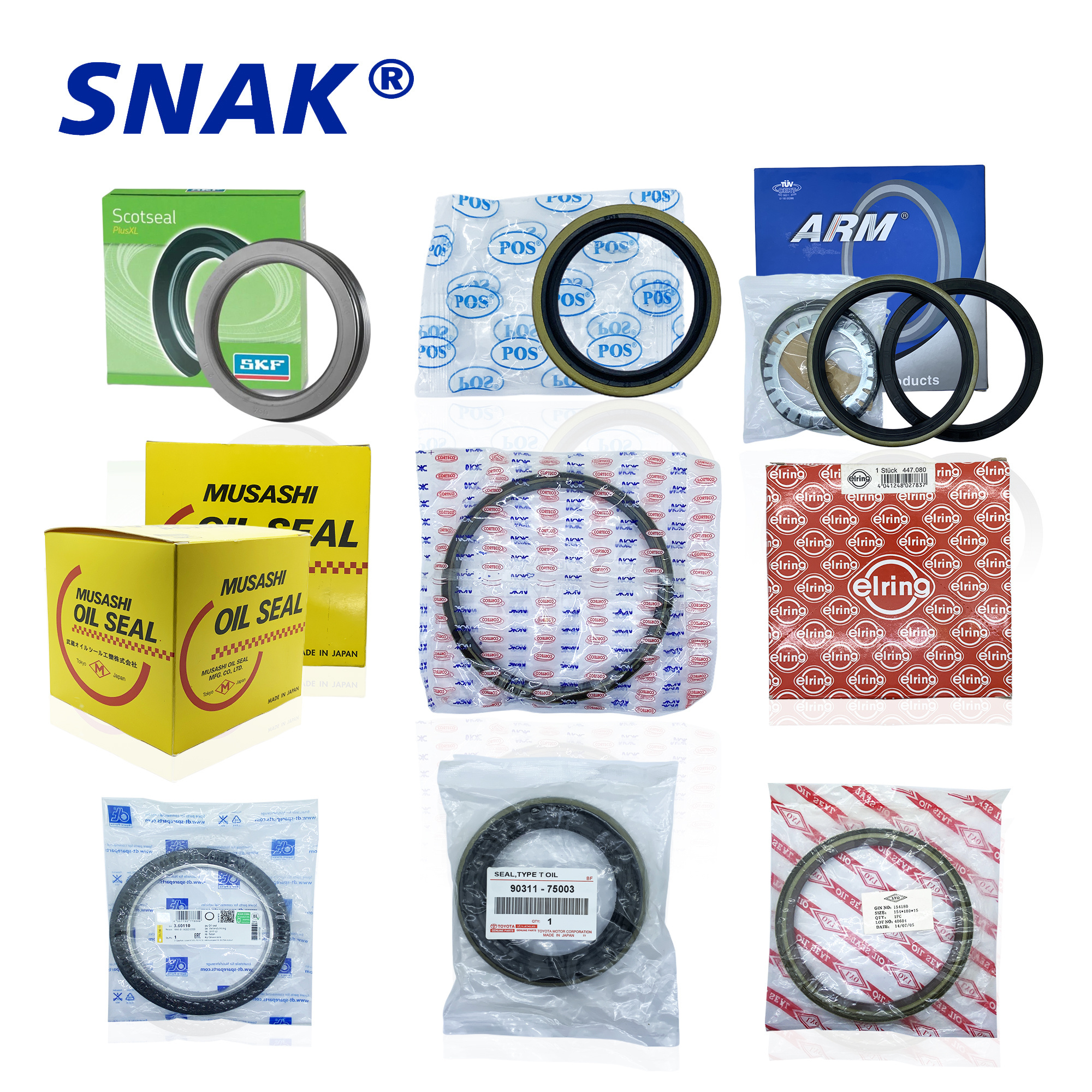 SNAK Factory OEM Accepted  NBR FKM Rubber Oil Seal Different Type Oil Seal Manufacturer