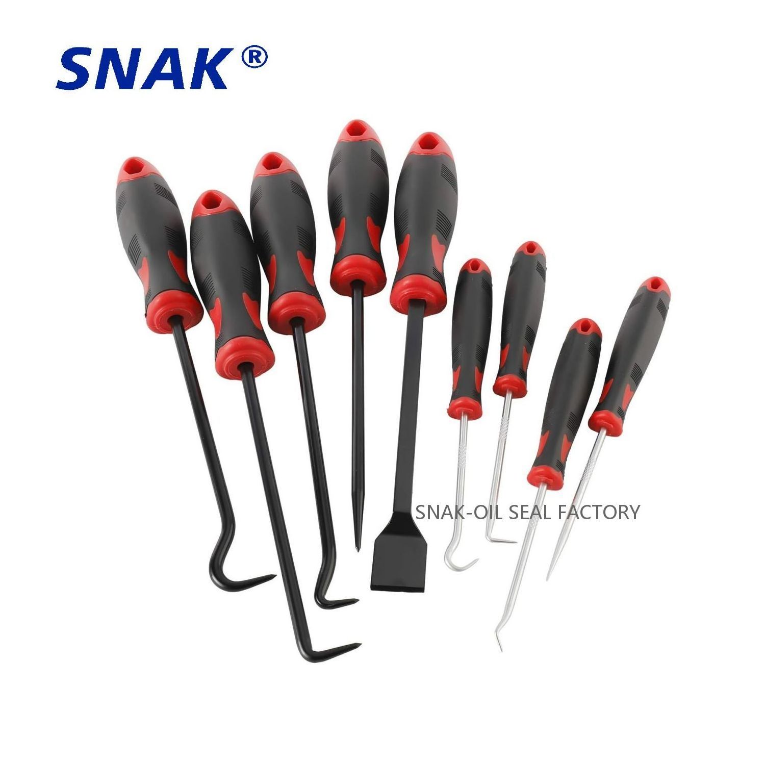 SNAK 9pcs Oil Seal Driver 45 Carbon Steel Driver Full Hook Straight Pick 45 90 Pick O-Ring Oil Seal Remover Tool