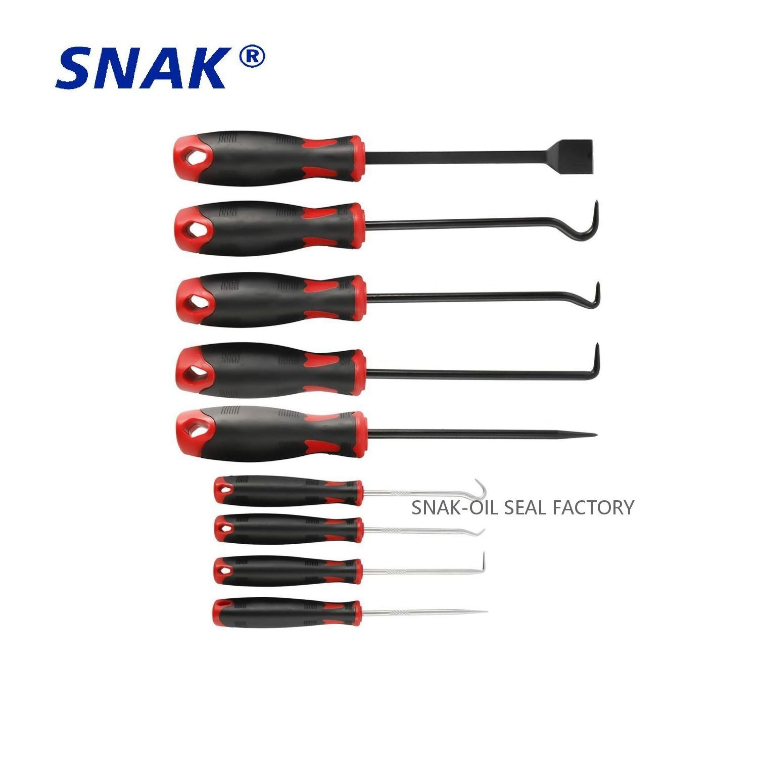 SNAK 9pcs Oil Seal Driver 45 Carbon Steel Driver Full Hook Straight Pick 45 90 Pick O-Ring Oil Seal Remover Tool