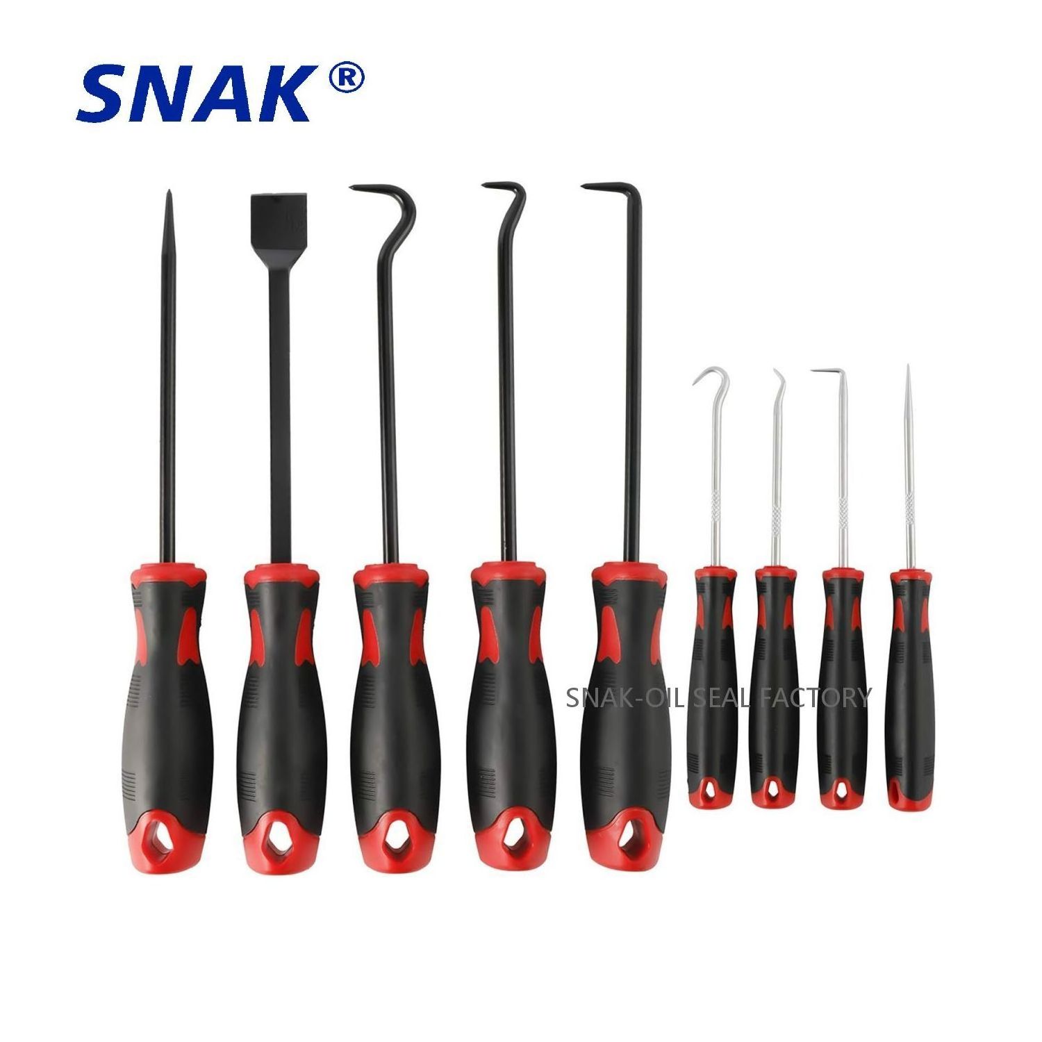 SNAK 9pcs Oil Seal Driver 45 Carbon Steel Driver Full Hook Straight Pick 45 90 Pick O-Ring Oil Seal Remover Tool