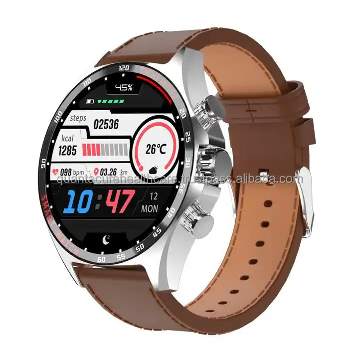 2024 QC A6  S245 custom gold smartwatch NFC BLE calling IP68 smartwatch Barometric smart watch for men and women