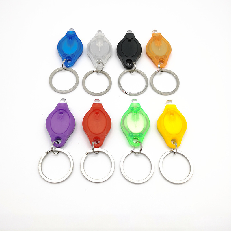 Custom Promotion Mini Keychain Mini LED Flashlight Key Ring Light Torch Light Lamp with Keychain